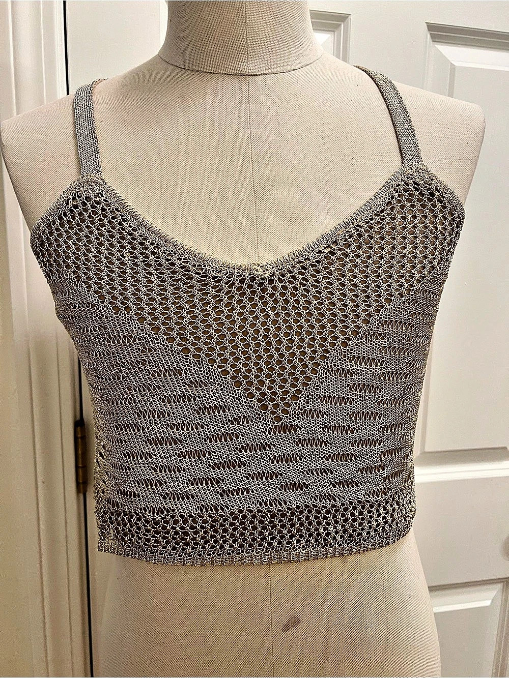 House of Harlow 1960 Metallic Crossback Crop Top Size XS